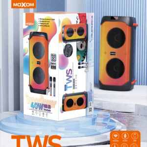 Moxom Super Power MX-SK51 40W RGB LED Wireless Speaker with Dual 8" Woofers & Microphone