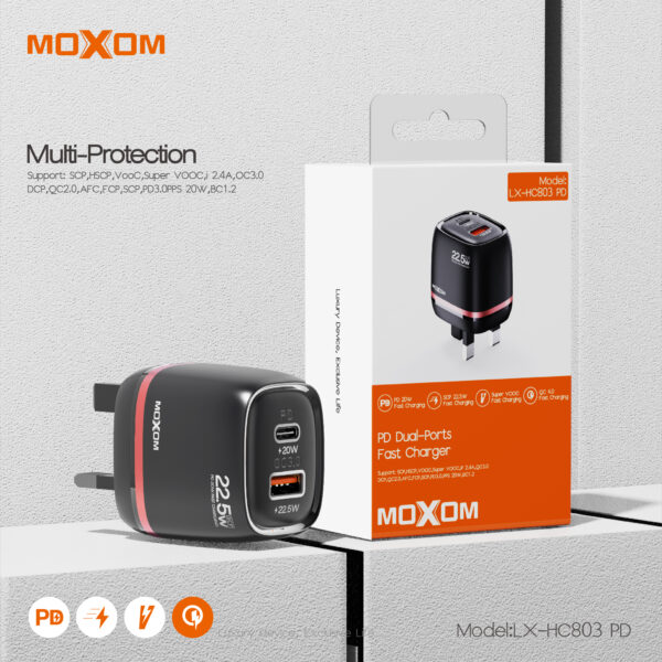 Moxom LX-HC803 PD Dual-Ports Fast Charger